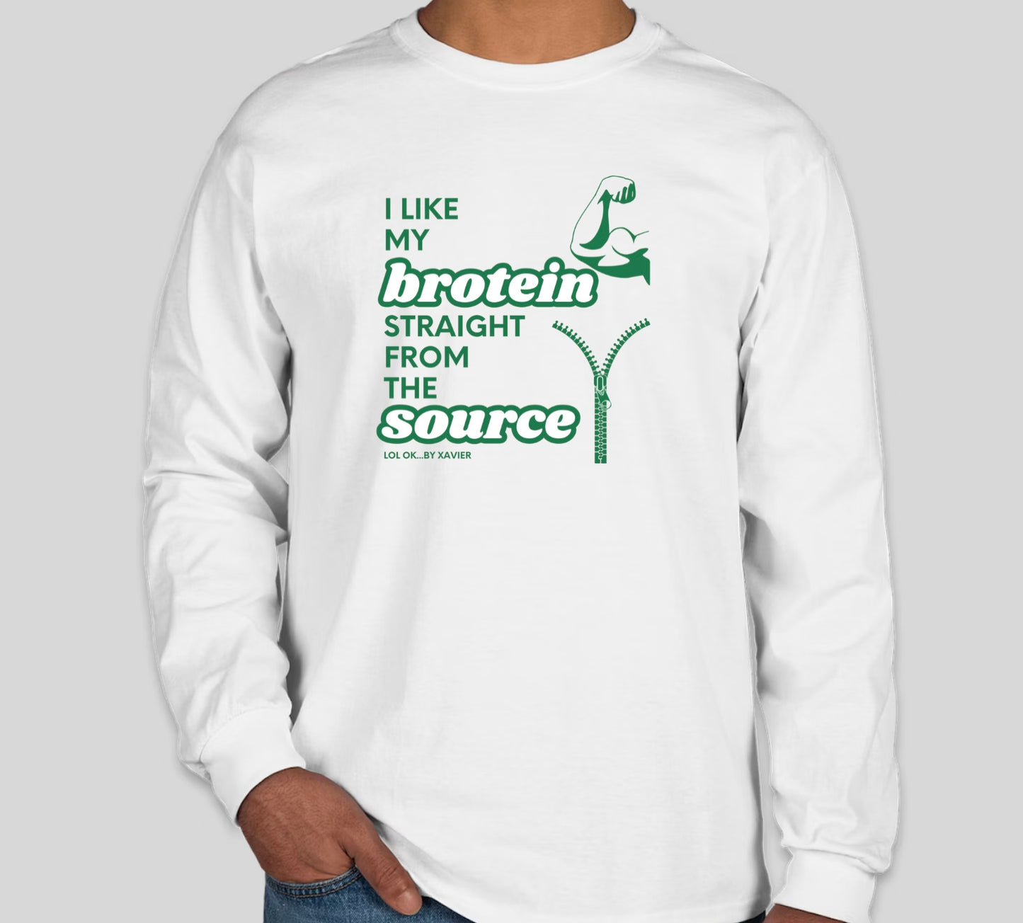 I Like My Brotein Straight From The Source T-Shirt / Long Sleeve