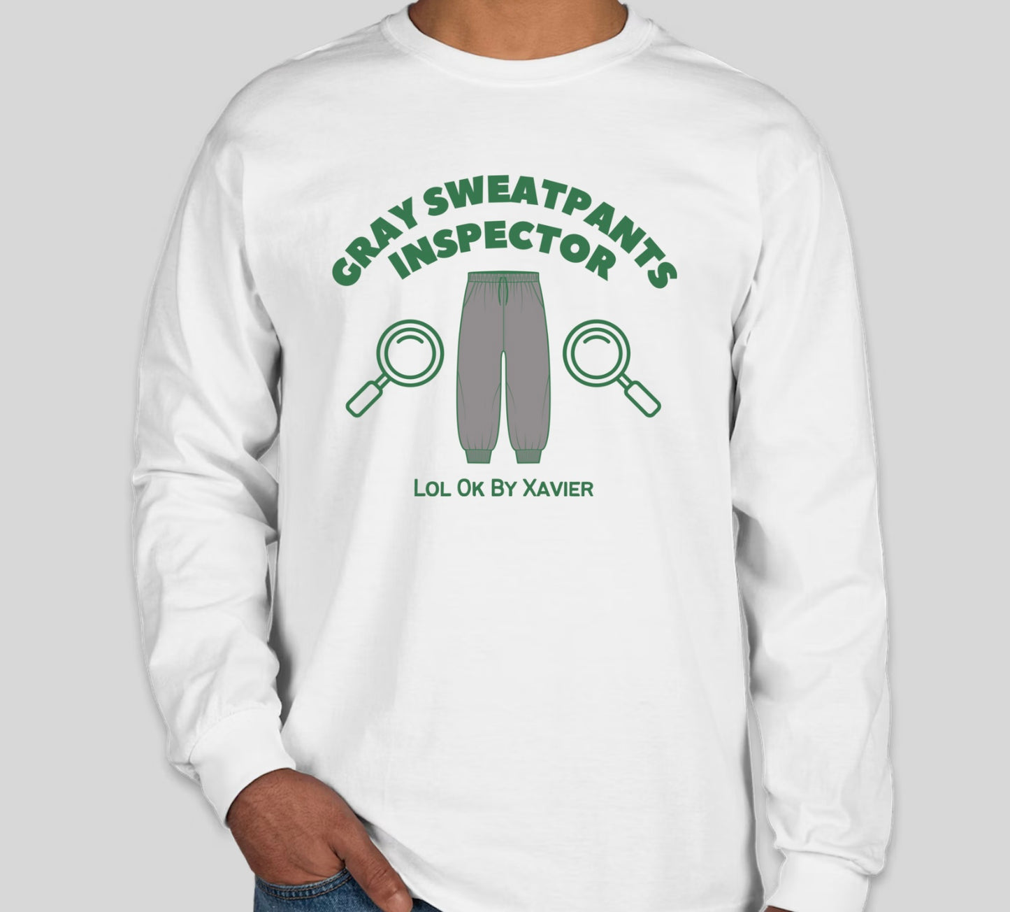 Gray Sweatpants Inspector T-Shirt / Long Sleeve